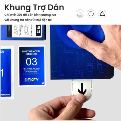 Kính Cường Lực kèm khung trợ dán DEKEY MASTERGLASS 3D SENTERY cho Samsung Galaxy S25 Series, Hàng chính hãng Japan