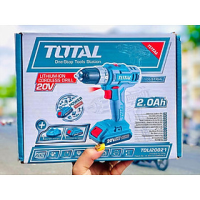 MÁY KHOAN PIN 20V (0.8 - 10MM) (KÈM THEO 1 PIN) TOTAL TDLI20021 - HÀNG CHÍNH HÃNG