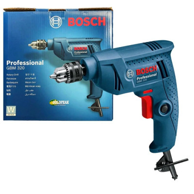 MÁY KHOAN SẮT 320W 6MM BOSCH GBM 320 - HÀNG CHÍNH HÃNG