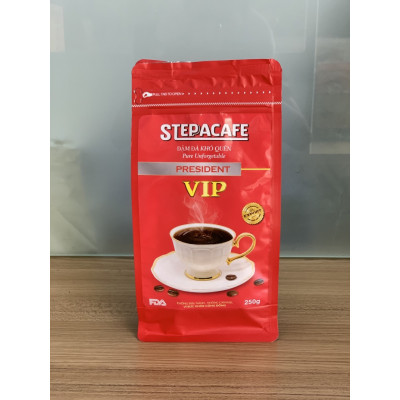 STEPPACAFE-Cà phê rang xay V.I.P 100% Moka (Túi 250g)