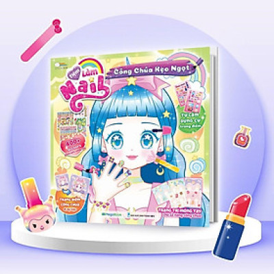 Sách - Tiệm Làm Nail - Công Chúa Kẹo Ngọt - 400+ Stickers Dễ Thương -  Bóc Dán Sticker Cho Bé Gái - Megabook