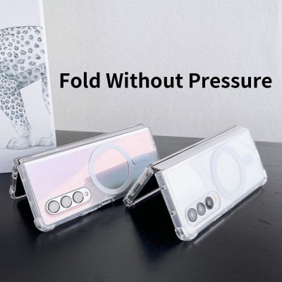 Ốp lưng Maqsafe cho Samsung Galaxy Z Fold 3 hiệu Likgus Maqsafe Magetic Case chống sốc trong suốt hỗ trợ sạc Maqsafe  siêu mỏng 1.5mm, độ trong tuyệt đối, chống trầy xước, chống ố vàng, tản nhiệt tốt - hàng nhập khẩu