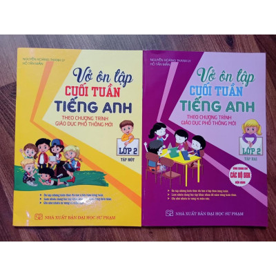 Sách - Combo Vở Ôn Tập Cuối Tuần Tiếng Anh Lớp 2 - Tập 1 và Tập 2 (Theo Chương Trình Giáo Dục Phổ Thông Mới)