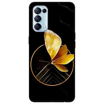 Ốp lưng dành cho Oppo Reno 5 mẫu Vòng Tròn Bướm Vàng