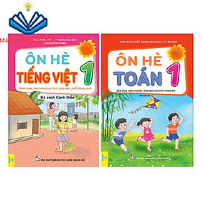 Sách - Combo 2 cuốn Ôn Hè Toán + Tiếng Việt Lớp 1 Cánh Diều.