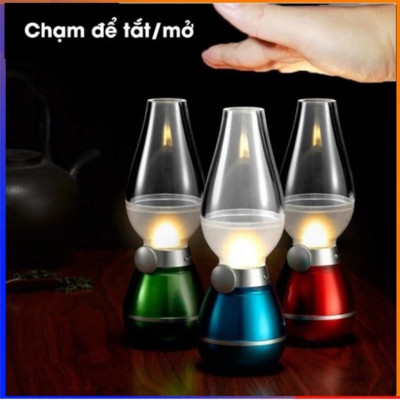 Đèn Dầu Cảm Ứng Thổi Bật Thổi Tắt Bản Cao Cấp LED Thông Minh, Loại Tốt