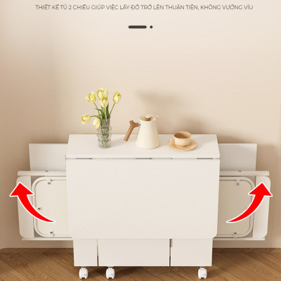 Bàn ăn thông minh 4 ghế gấp gọn tiết kiệm diện tích thương hiệu IGA