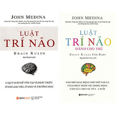 Combo Luật Trí Não Của John Medina ( Luật Trí Não + Luật Trí Não Dành Cho Trẻ ) (Tặng Notebook tự thiết kế)