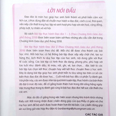 Bài Tập Thực Hành Đạo Đức Lớp 2 (Theo Chương Trình Giáo Dục Phổ Thông 2018)