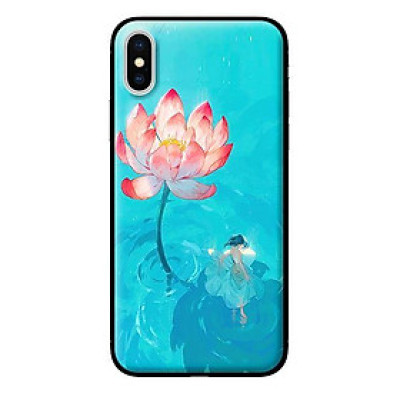 Ốp in cho iPhone X Thiếu Nữ Và Sen - Hàng chính hãng