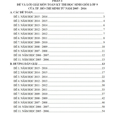 Siêu Tư Duy Luyện Đề Chuẩn Bị Kỳ Thi Học Sinh Giỏi Toán 9 - KV