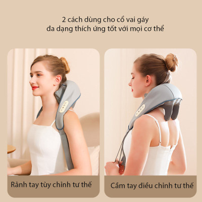 Máy Massage Cổ Vai Gáy RL-20, Con Lăn Silicon Không Gây Đau - Đai Massage Đa Năng Mô Phỏng Kỹ Thuật Massage Số 8