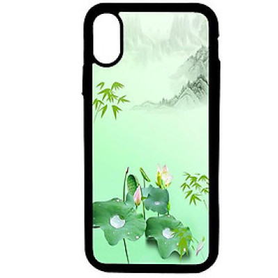 Ốp lưng dành cho Iphone Xs Sen Hồ Xanh - Hàng Chính Hãng