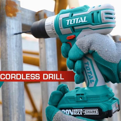 MÁY KHOAN VẶN VÍT DÙNG PIN 20V 45NM TOTAL (KÈM THEO 1 PIN 2AH, 1 SẠC) TDLI20024 - HÀNG CHÍNH HÃNG