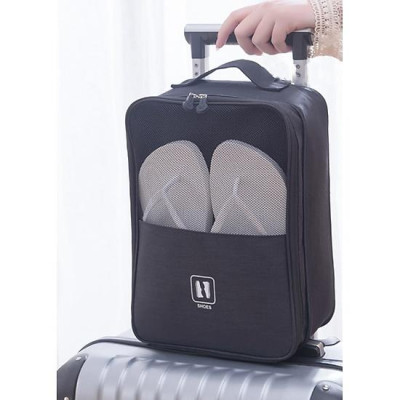 [KoSuyTu] Túi Đựng Giày Dép Du Lịch 3 Ngăn, Chất Liệu Chống Thấm Nước, Có Khe Gài Tay Kéo Vali Tiện Lợi