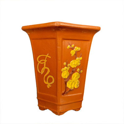 Chậu trồng cây lục giác gốm 