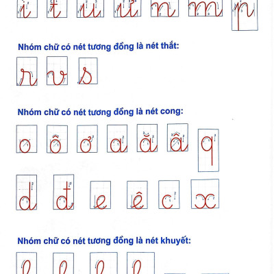 Hành Trang Cho Bé Vào Lớp 1 - Tập Tô - Tập Viết Chữ Cái Theo Nhóm Tương Đồng (Tái Bản 2023)