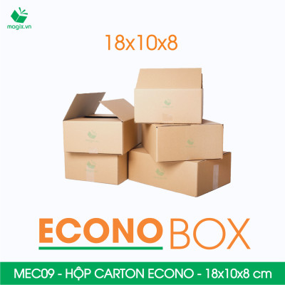 MEC09 - 18x10x8 cm - Combo 20 thùng hộp carton trơn siêu tiết kiệm ECONO