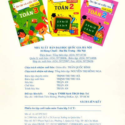 Phiếu Ôn Tập Cuối Tuần Môn Toán Lớp 3 (CT)