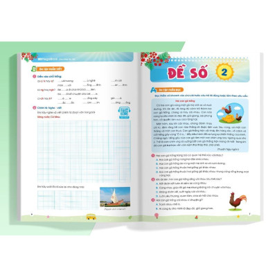 Sách - Phiếu Ôn Hè Toán Và Tiếng Việt Lớp 3 - Combo 2 Cuốn - Megabook