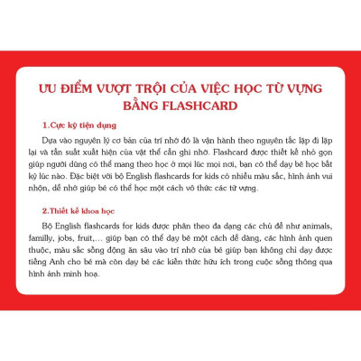 Sách - Hộp English Flashcards For Kids - Tặng 400 Câu Đố - Minh Thắng