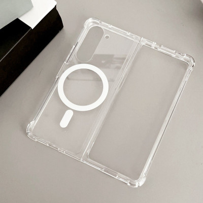 Ốp Lưng Trong Suốt Hỗ Trợ Sạc Từ Tính Cho Samsung Galaxy Z Fold 6 / Z Flip 6 - Chống Ố Vàng, Hàng Nhập Khẩu