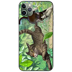 Ốp lưng in cho Iphone 11 Pro Max Mẫu Bắt Mèo