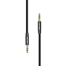 Cáp âm thanh AUX 3.5mm gắn trên ô tô Male to Male nổi có dệt vải cho PC điện thoại
