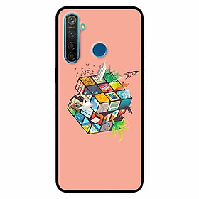 Ốp lưng in cho Realme 5 Rubik Cube