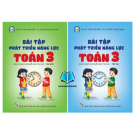 Sách - Combo Bài tập phát triển năng lực Toán 3 Tập 1 + 2 (Biên soạn theo SGK TOÁN 3 - Bình Minh)
