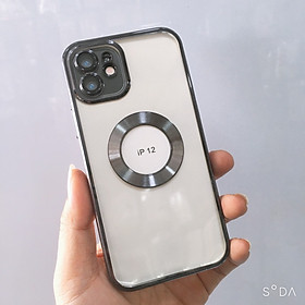 Ốp lưng viền màu hở logo Táo sang trong dành cho iPhone 12 - Hàng chính hãng