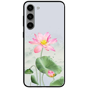 Ốp lưng cho Samsung S21 FE - S23 - S23 Plus - S24 - S24 Ultra - Tranh Sen Hồng - Hàng Chính Hãng