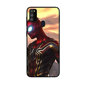 Ốp Lưng in cho Samsung Galaxy M30s Mẫu Người Nhện Nền Đỏ - Hàng Chính Hãng