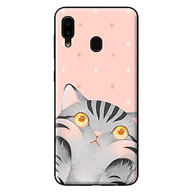 Ốp in cho Samsung Galaxy A20 mẫu Mèo Hồng - Hàng chính hãng