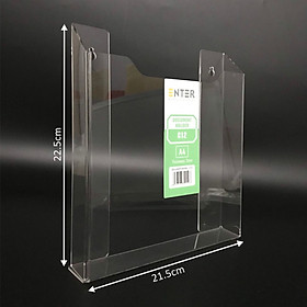Kệ mica nhiều giấy treo tường Enter C12 21x30cm A4 đứng, hông 25mm