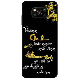 Ốp lưng dành cho Xiaomi Poco X3 mẫu Thư Pháp Cha Mẹ Vàng