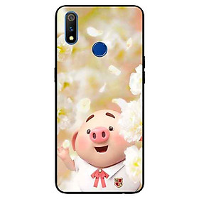 Ốp lưng in cho Realme 3 Mẫu Heo Ăn