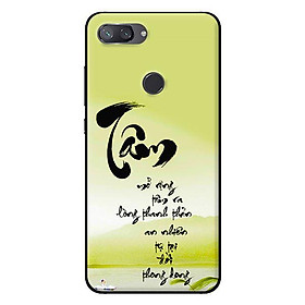 Ốp lưng in cho Xiaomi Mi 8 Lite mẫu Tâm - Hàng chính hãng