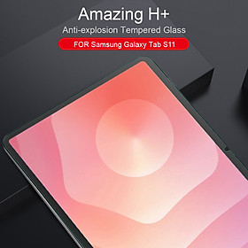 Miếng dán màn hình kính cường lực cho Samsung Galaxy Tab S11 / Galaxy Tab S11 Ultra hiệu Nillkin Amazing H+ - Hàng Chính Hãng