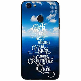 Ốp lưng in cho Oppo F5 Mẫu Không Thể Quên