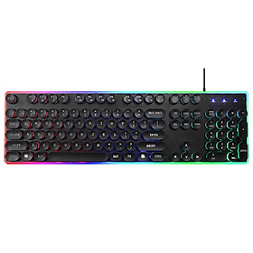 Bàn phím màng ZERODATE KB202 có dây,có đèn nền để chơi game 104 phím với Hiệu ứng ánh sáng có thể tùy chỉnh ABS 