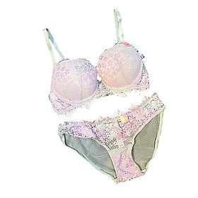 Bộ đồ lót VJ8018 ren hoa mút vừa quần nguyên mông gợi cảm