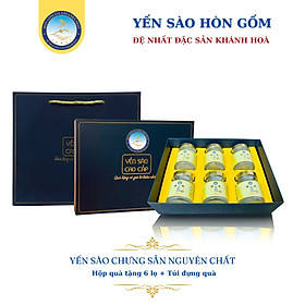 [Hộp QT 6 Hũ] Tổ Yến Sào Chưng Nhân Sâm - Yến Sào Hòn Gốm Chính Hiệu Khánh Hoà - HGKNEST