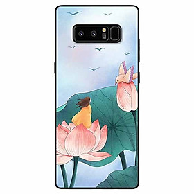 Ốp lưng dành cho Samsung Note 8 mẫu Cô Bé Và Chú Chim