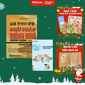 Sách - Ngữ Pháp Tiếng Hàn Thông Dụng Sơ Cấp + 5000 Từ Vựng Tiếng Hàn Thông Dụng - Dùng Kèm App - MCBooks