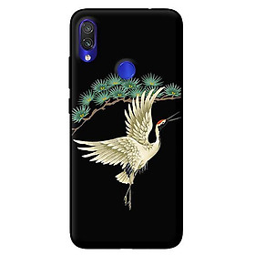 Ốp in cho 	Xiaomi Redmi Note 7 Hạc Trắng Nền Đen - Hàng chính hãng