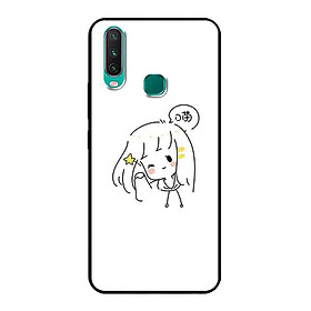 Ốp Lưng in cho Vivo Y15 Mẫu Nàng Đáng Yêu - Hàng Chính Hãng