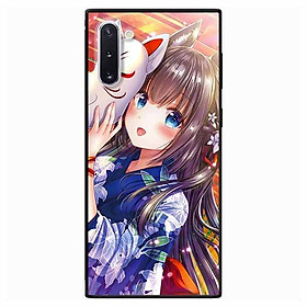 Ốp lưng in cho Samsung Note 10 Cô Gái Neko