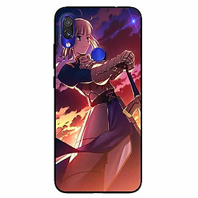Ốp lưng in cho Xiaomi Redmi Note 7 Cô Gái và Kiếm