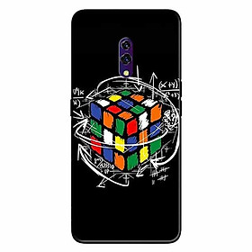 Ốp lưng in cho Realme X Rubik Toán Học